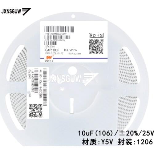 10PCS Chip capacitors 1206 20% 25V Y5V 4.7uF 10uF 475 106 FH