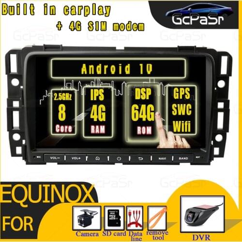 4G+64 Android 10 IPS Radio DVD Multimedia Player for Chevrolet Equinox HHR Impala Monte Tahoe Silverado Buick Enclave GMC YUKON