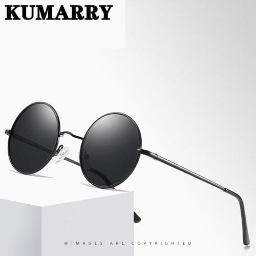 KUMARRY Vintage Round Polarized Sunglasses Men/Women Brand Designer Sun Glasses Driving lentes/gafas de sol hombre Shades UV400