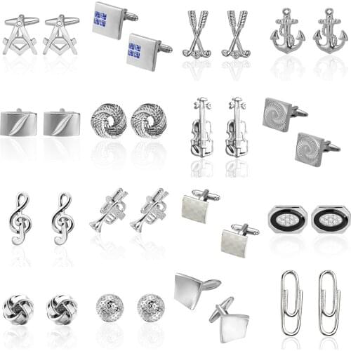 Name:MeMolissa 18 Mix Hotsale Cufflinks Wholesale MOQ 1pair Note Musical Instruments Twist Wedding Designs Cuff Links Free Shipp