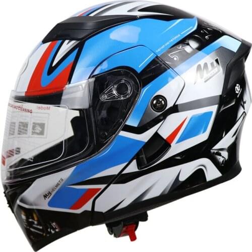 2021 Latest Motorcycle Flip Up Helmet for adults Modular Dual Lens for man for women Casco Capacete motocross Casque Moto