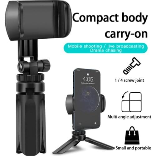 Portable Phone Tripod Holder Foldable Tripod 360°Rotation Phone Stand Holder For Gopro IPhone Samsung Xiaomi Huawei Phone