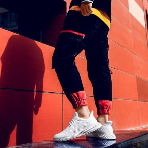 Casual sneakers mens sapatos mannen Men shoes mesh sports for fashion de Breathable comfortable solid black zapatillas Shoes on