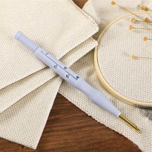Handmade Sewing DIY Punch Needle Craft Cotton Embroidery Needlework Fabric Fabric Rug Hooking Monks Cloth Monks Cloth Gifts Pen