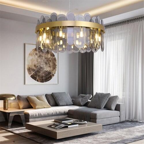 Nordic Modern LED Glass Chandelier Interior Decoration Home Lighting Creative Design Hotel Lobby Living Room Bedroom Lamps