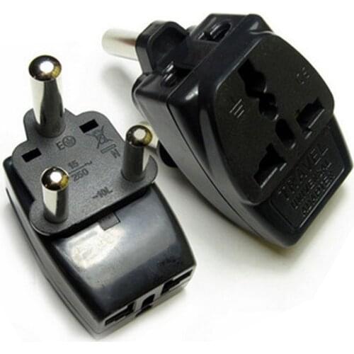 Universal CE Copper Ground AU EU UK US to South Africa Travel Adapter Plug India 2 in 1 Electrical AC power convert plug Type M