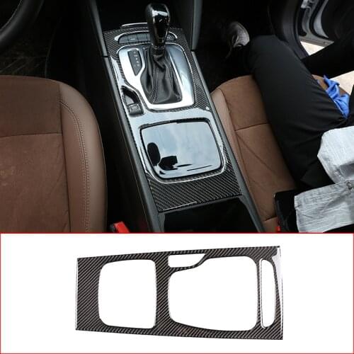 Car Interior Carbon Fiber Central Control Panel Gear Panel Cover Trim Accessories For Buick Regal 2017-2020