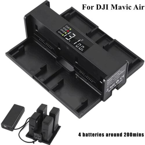 For DJI Mavic Air 4 in 1 Battery Steward Parallel Charging Hub Board Charger Adapter With Digital Smart Display Drone Accessory