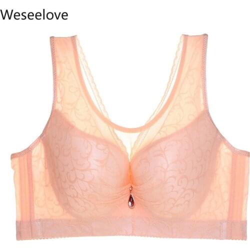 Anti-Exposure Vest Breast Hugging Adjustable Bra Sexy Soutien Gorge Femme Plus Size Full Cup Lace Bra Push Up Women Sexy E82-5