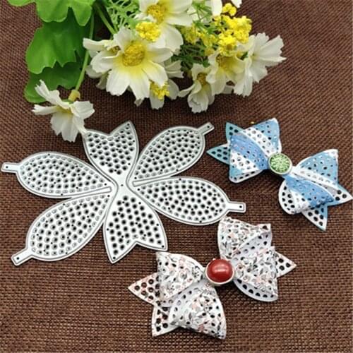 3D Lace bow Frame Metal Cutting die keychain shaker Heart Paper Key Chain Scrapbook Paper Craft Card Punch Art Knife Cutter