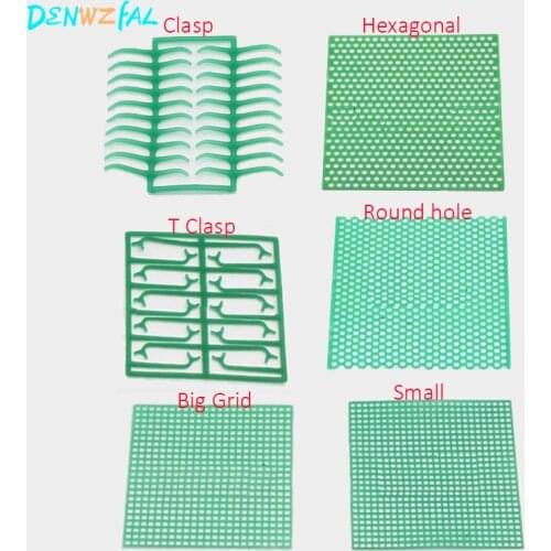 6 Boxes Dental Lab Material Dental green Wax Mesh Net Round Hole Square Grid Clasp Shape Wax Sheet For Cast Metal Partial