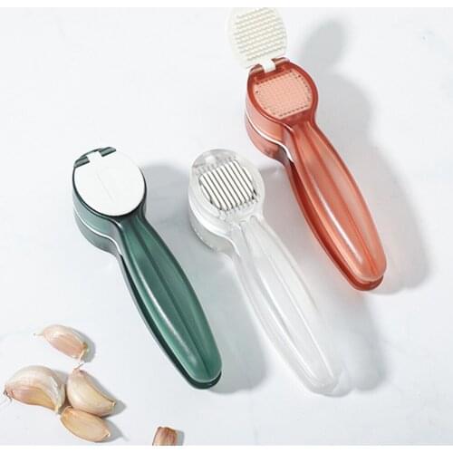 Household Garlic Peeler Functional Ginger Garlic Press Grinding Grater Planer Slicer Cutter Stainless Steel Kitchen Accessories