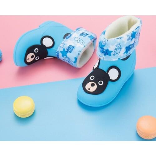 2020 Childrens Rainshoes Girls' Boys' Rain Boots Korean-Style Cartoon Non-Slip Rain Shoes Baby Rain Boots Kids
