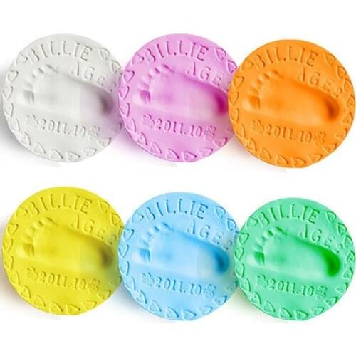 Baby Handprint Slime Soft Modeling Clay Air Drying Play Light Clay Toys Polymer Plasticine Footprint Imprint Kit DIY Toy