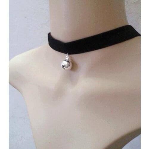 Bell choker maid theme party favor black