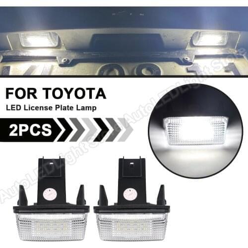 2Pcs License Plate Light Number Plate Lamp For Toyota Auris E15 Avensis T25 Corolla E15 Corolla E12 2000-2008 OEM:8127002131