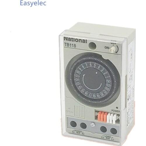 Mechanical Timer TB118 Industrial Time Switch Timer Controller 24 Hours Cycle Setting with Battery