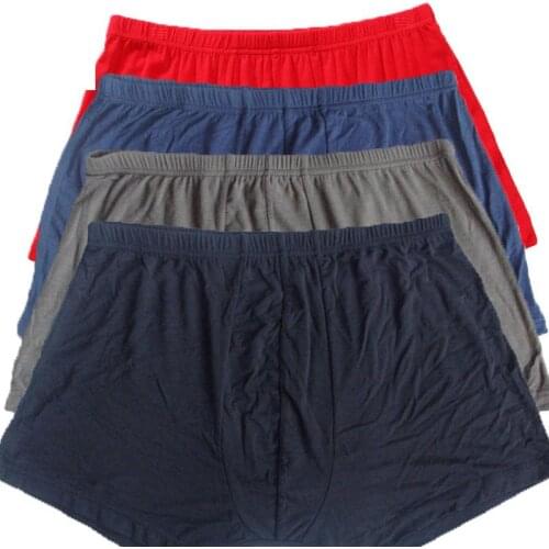 Five colors pieces Manufacturer Wholesale Men Modal Casual Comfortable Solid Mens Underwear Boxer Men fashion cotton plus size