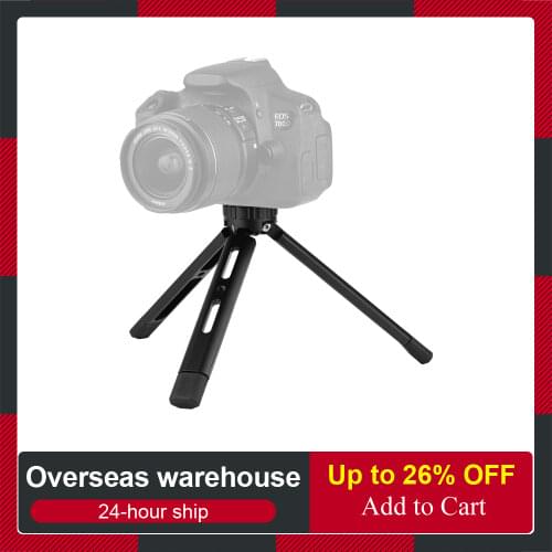 Tabletop Folding Tripod Aluminum Alloy With 1/4 Screw Mount Function Leg Design for DSLR Camera Smartphone LED Light Stabilizer