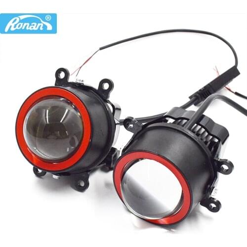 RONAN 3.0inch Bi-Led Fog Projector Lens 1300LM 5500K Adjustment Bracket Retrofit Universal Fog Lights PTF Car Headlights
