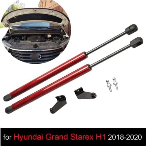 For Hyundai Grand Starex H1 2018-2020 Front Hood Bonnet Carbon Fiber Modify Gas Struts Shock Damper Lift Supports Absorber