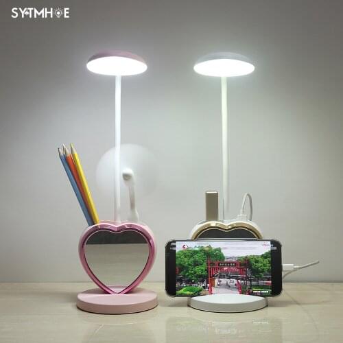Bedroom Touch Led Dimmable Bedside Reading Lamps Kids Eye-Care Side Table Lamp Mirrored Table Light With Power Bank Function