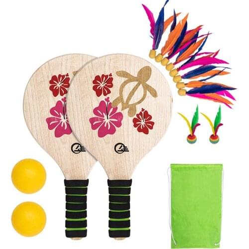 Beach Paddle Ball Game Set Beach Paddle Badminton Racket Indoor And Outdoor Badminton Game Battledore For Children Teenagers Adu