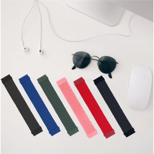Braided Nylon Watch Strap Replacement Elastic Watch Band Wristband for Samsung Galaxy Watch Active for Garmin vivo Move