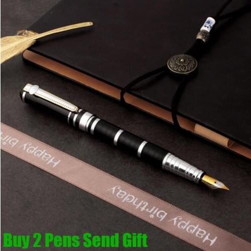Fashion Design New Arrival Brand Metal Ink Fountain Pen Business Men Writing Crystal Pen Buy 2 Pens Send Gift