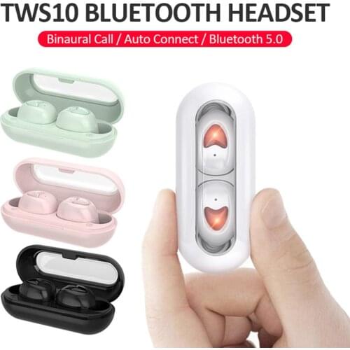 TWS Bluetooth V5.0 Headphones 3D Stereo Sports Wireless Earphones with Dual Microphone