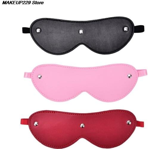 1Pcs Funny Pu Leather Eye Cover Sleeping Eye Mask Eyepatch Winter Cartoon Nap Eye Shade For Christmas Gift Sleep & Snoring