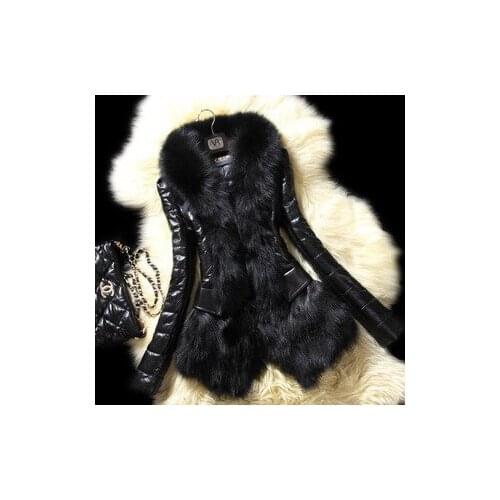 Black Fur Coat Female Autumn Winter 2020 Womens Imitation Fox Fur Coat Women Fur Thick Imitation Fur Mujer Outwear Ladies B8