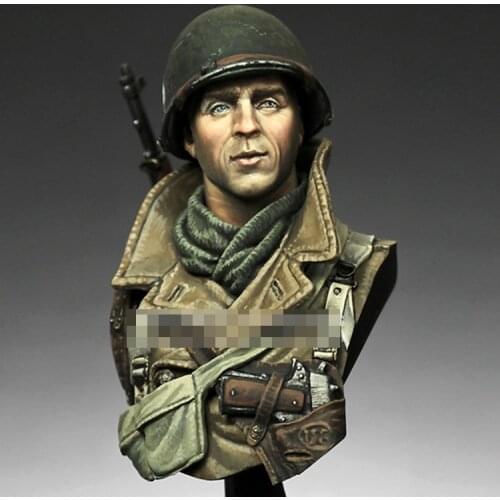 1/10 US 101st Airborne Siege of Bastogne, Resin Model figure Bust GK, Military theme, Unassembled and unpainted kit