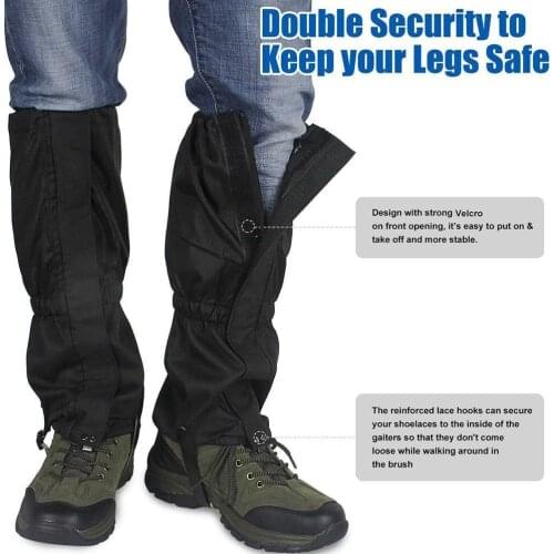 1 Pair Waterproof leggings Hiking Ski Elastic Easy Leg Cover Warmer Breathable Protective Gaiter Hunting Walking Wear Outdo Z0D2