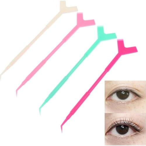 10pcs/lot 3in1 Eyelash Perming Sticks Y Shape Eyelashes Brush Clean Comb Eye Lash Extension Perm Tool Eyelash Lifting Kit