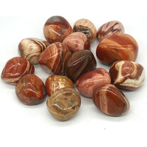 Natural Red Flower Jasper Tumbled Stone Gemstone Rock Mineral Crystal Healing Chakra Meditation Feng Shui Decor Collection