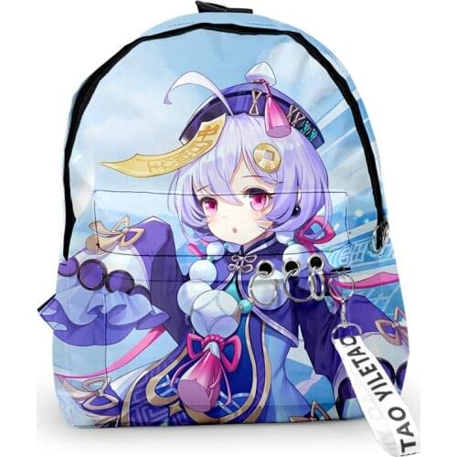 2021 Genshin Impact QiQi Merch 3D Print Hip hop Women Backpack Oxford hanging buckle Style Child School bag Travel Backpack