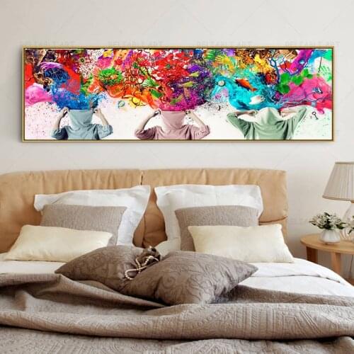 Abstract Coloful Paint Painting on Canvas Modern Canvas Posters and Prints Wall Art Pictures for Living Room Home Decor Cuadros