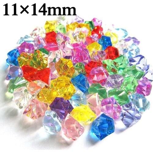 200pcs 11x14MM Acrylic Diamond Crystal Ice Rock Stones Vase Gems Confetti Table Scatter Beads Wedding Party Home Decor