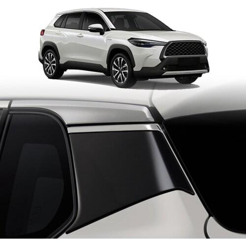 Car Accessories C Pillar Rear Window Quarter Cover Trim Garnish for Toyota Corolla Cross 2020 2021