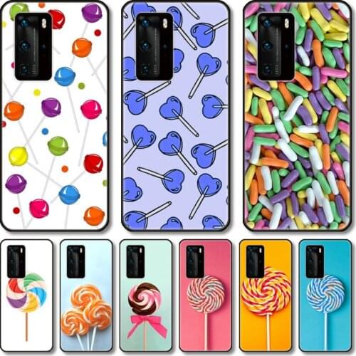 Delicious candy Phone Case For Huawei P 40 30 20 10 9 8 Lite E Pro Plus black cell shell