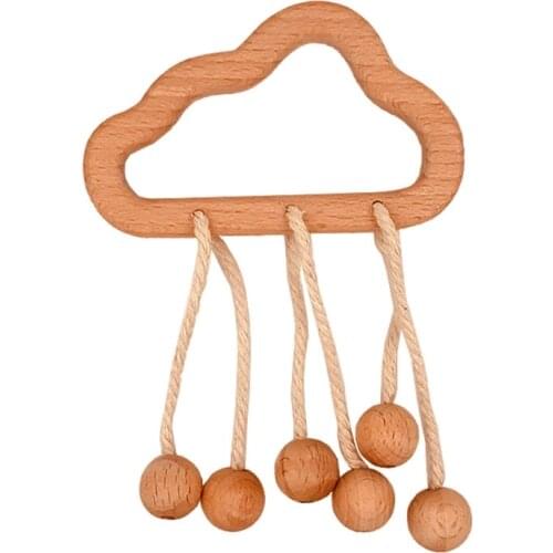 D7WF Cute Animal Shaped Baby Gifts Infant Bed Around Decoration Hanging Toy with Bell Inside Food Grade Toys