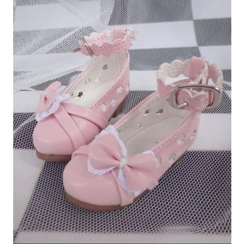 D01-P122 children handmade toy 1/3 1/4 Doll Accessories BJD/SD doll Hollow Bow casual shoes 1pair