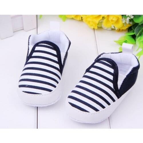 Toddler Infant Baby Shoes Newborn Boys Girls Soft Soled Casual Crib Shoes Prewalker Striped Patchwork Shoes 0-18M