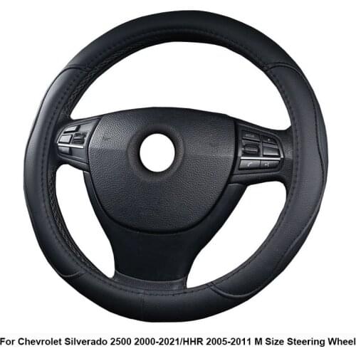 For Chevrolet Silverado 2500 2000 - 2021 HHR 2005 - 2011 M Size Steering Wheel Cover Non-slip Funda Volante Auto Car Accessories