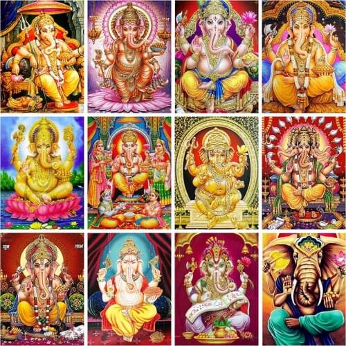 Evershine 5D DIY Diamond Painting Elephant God Full Square Diamond Embroidery Cross Stitch Religion Handicraft Gift