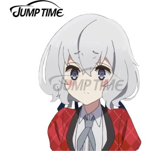 JumpTime 13 x 7.2 cm Anime Junko Cute Car Stickers Personality Cartoon Decal Refrigerator Bumper Window Motorcycle RV Decoration