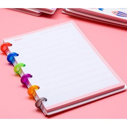 50Pcs Colored Plastic Round Binding Rings 18mm 24mm Mushroom Hole Book Binding Ring Loose Leaf New Creative Stationery Supplies
