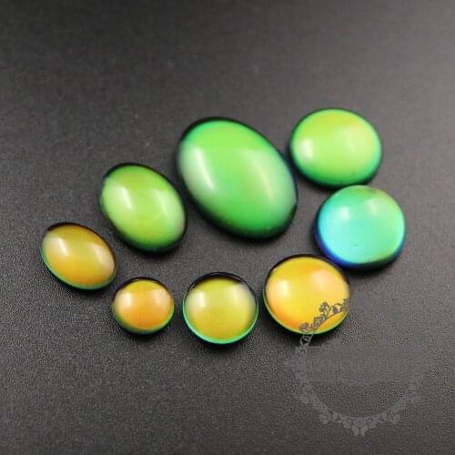 6-20MM Round,Oval Shape Color Change Mood Cabochon for DIY Rings,Charms Supplies Fingdings 4160014