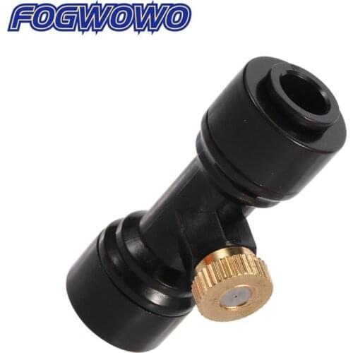 50 Set Low pressure Brass Misting Nozzle With 1/4" Interface Tee Landscaping Irrigation Cooling Disinfection Atomization Sprayer